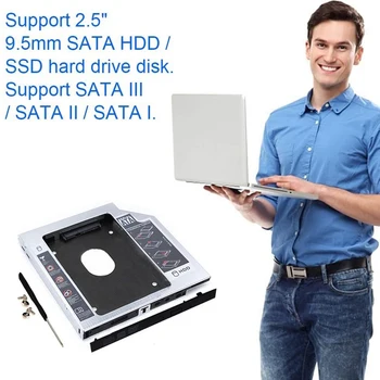 Understøtter Harddisk 2,5 Tommer Anden Harddisk SATAI II III SDD Mekanisk Harddisk Universal CD-DVD-ROM