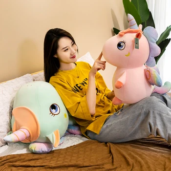 Unicorn Bløde tøjdyr Toy Pude Siddende Dukke Værelse Dekoration Sofa Pude, Anti-ekstrudering Ikke Deformeret Gave til kæreste