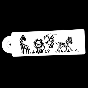 Unicorn Giraf, Zebra Abe, Løve Kage Mould Kage Stencil Airbrush Maling Skimmel Cookies Fondant Kage Mousse Udsmykning Skimmel