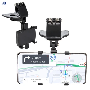Universal 360 Grader Bil telefonholder Klip Støtte montering I Instrumentbrættet solsejl Passer til iPhone11 Tilbehør GPS Faste Beslag