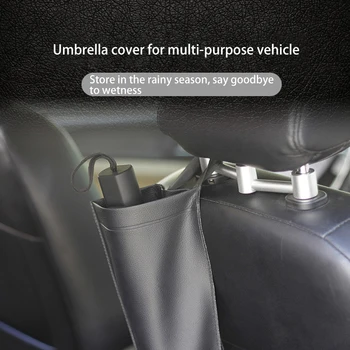 Universal Bil Paraply opbevaringspose Indehaveren Syntetisk Læder vandtæt Car Seat Back Auto Rydde Tilbehør Spare-plads