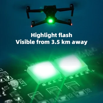 Universal Drone Lys 3 Farve Justerbar Anti-Kollision Lampe 3,5 KM Synlige Kompatibel med Mavic/Phantom/FIMI Serie