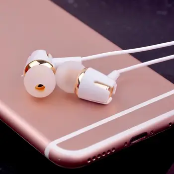 Universal Fashion In-ear Tung Bas 3,5 mm Stik Universal Kablede Hovedtelefoner med Mikrofon kabel Tilbehør til huawei xiaomi