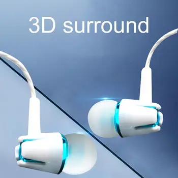 Universal Fashion In-ear Tung Bas 3,5 mm Stik Universal Kablede Hovedtelefoner med Mikrofon kabel Tilbehør til huawei xiaomi