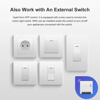 Universal Fjernbetjening Skifte Smart Switch Mini Wifi Modificeret Dele Wifi Smart Switch Wifi Smart Light Switch