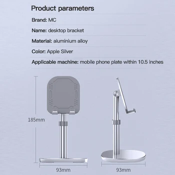 Universal Justerbar Bordholder Fleksibel Bordlader Til IPhone, Samsung Xiaomi Mobiltelefon, IPad, Tablet, Bruser Indehaver