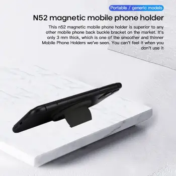 Universal Magnetisk Bil Telefonholder Magnet Mærkat Telefon Ring Holder Til IPhone Xiaomi Huawei Telefon Holder Dashboard Væggen Stå
