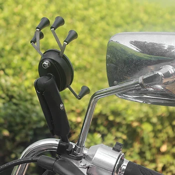 Universal Motorcykel Bakspejlet Mobiltelefon Holder Motorcykel Telefonholder Smartphone Holder Mount Phone Montere