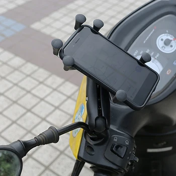 Universal Motorcykel Bakspejlet Mobiltelefon Holder Motorcykel Telefonholder Smartphone Holder Mount Phone Montere