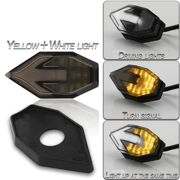 Universel Form, LED Sort Mini-lille Lille Indikatorer blinklys for Yamaha Motorcykel