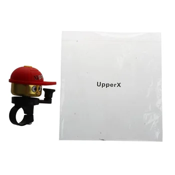 UPPERX Guld Tone Red Hattet Tegnefilm Dreng Design Aluminiumslegering Boliger Cykel Klokke til Cykel Ring