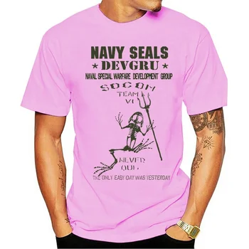 US Navy Seal SOCOM Devgru Aldrig op Militær Kamp Tee Herre Punk T-shirt