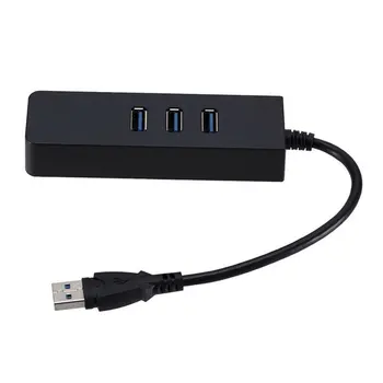 USB 3.0 Hub USB Ethernet RJ45 Lan-netværkskort 1000 mbps Gigabit Ethernet-Adapter, USB-Hub 3.0 for Windows Macbook Bærbare PC