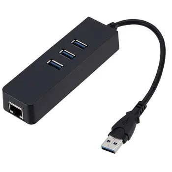 USB 3.0 Hub USB Ethernet RJ45 Lan-netværkskort 1000 mbps Gigabit Ethernet-Adapter, USB-Hub 3.0 for Windows Macbook Bærbare PC
