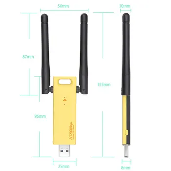 USB 3.0-WiFi-Adapter AC1200 2.4 GHz, 5 ghz Dual Band USB WiFi Dongle 802.11 n/ac Trådløse netværkskort med 2 5dBi Ekstern Antenne
