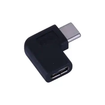 USB-3.1 Type-C-han til Type-C Kvindelige Converter-Adapteren Med Højre Vinkel Side Bøje for Smart Telefon, Computer
