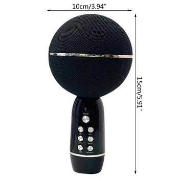 USB Bluetooth-Mikrofon, Kugle Svamp Hoved Mic for Home Party KTV Sang