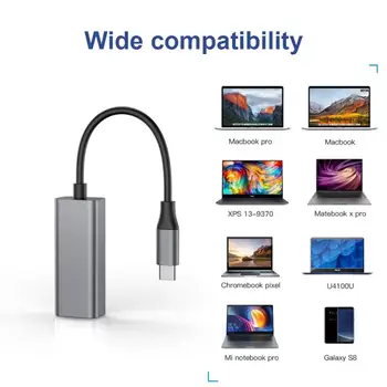 USB-C Ethernet RJ45 Lan-Adapter, 10/100Mbps USB-C Til MacBook Pro Samsung Galaxy S9/S8/Note 9 Type C netværkskort USB-Ethernet