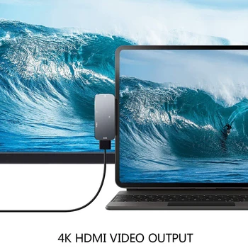 USB-Hub, Multi USB 3.0 Hub USB-Splitter Høj Hastighed Adapter Dock Station TF SD-Kort-Læser Alt I Én Til iPad Pro 2020 2018
