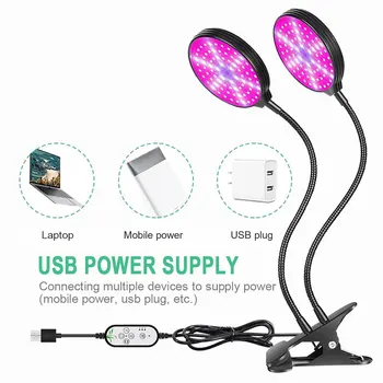 USB-LED-Grow Light 5V LED vækst Lys Fulde Spektrum For LED Planter Lampe Til indendørs Vegetabilske Blomst sætteplante Vokse Telt Drivhus