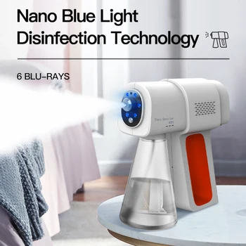 USB-Opladning Husstand Blå Lys Nano Damp, Spray Pistol Bærbart Trådløst Desinfektion Sprøjte Maskine Håndholdt Sprøjte Forstøvning