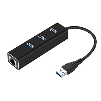 USB3.0HUB + Gigabit netkort Hub 3 Porte USB 3.0 er en Gigabit Ethernet-LAN Rj45 Netværk Adapter Hub til 1000 mbps