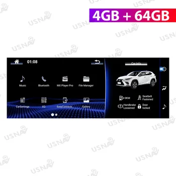 USNAV Android-10.25 Bil Radio for Lexus NX 200 300 2018 s8 GPS DVD-Afspiller Touch Screen-Multimedie Navigation, Stereo Audio IPS BT