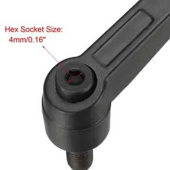 Uxcell M8 x 15mm Tråd Tryk på Knappen for Ratchet Niveau Justerbare Håndtag hangevind Stud 3stk