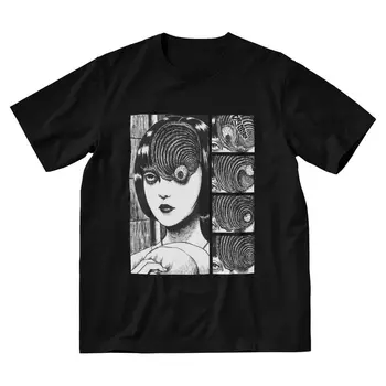 Uzumaki Junji Ito T-shirt Mænd Nyhed T-Shirts, Korte Ærmer Japansk Horror Manga Tomie Tshirt Bomuld Tee Toppe Tøj