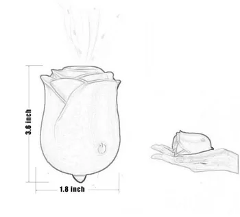 Vagina Kugler Rose Form Skeden Sugende Vibrator Intime God Nipple Sucker Mundtlig Slikning Klitoris Stimulation Kraftfulde Sex Legetøj