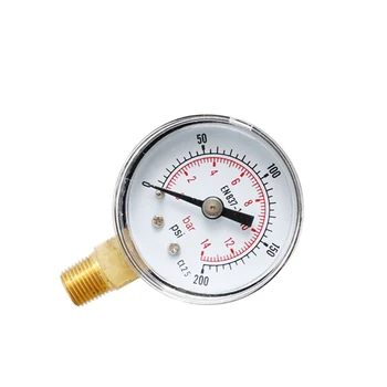 Vakuum Manometer Mini Dial Bærbare Dobbelt Skala måleur 1/8