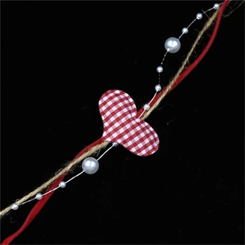 Valentine ' s Day Heart Perler, Bånd Pletten Bånd Hjerte Krans Krans til Valentinsdag Bryllup Dekoration