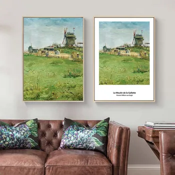 Van Gogh hvedemark Landskab oliemaleri Berømte Klassiske Kunst Reproduktion på Lærred Væg Kunst Plakat til Stue Indretning