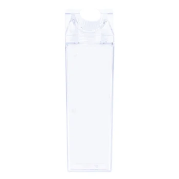 Vand Flaske BPA-Fri Plast Klar mælkekarton Gennemsigtig drikkebægre Skole Udendørs Drikke Flaske 500ML