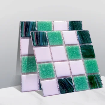 Vandtæt 10pc 3D Crystal Fliser Klistermærker Diy Vandtæt Selvklæbende Wall Stickers til Badekar Køkken Indretning Wall Stickers Fliser