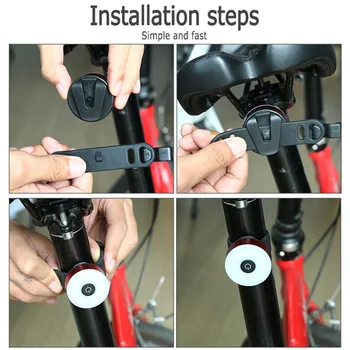 Vandtæt Cykel Cykel Baglygte USB-Genopladelige Mountainbike Lampe Cykel LED Sikkerhed Hale Lys Udendørs Cykling Tilbehør