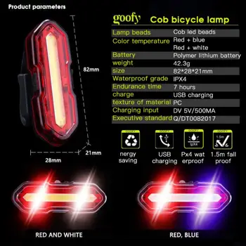 Vandtæt Cykel Lys Cykel baglygte på Cykel Baglygte Mountain Cykling USB-Opladning LED-Hjelm Lampe MTB Cykel Tilbehør