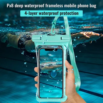 Vandtæt Enkel Mobiltelefon Tilfælde Vandtæt Flydende Posen, Tør Pose Tilfælde Dække For Iphone Mobiltelefon Touchscreen#p30