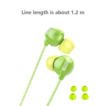Vandtæt Hovedtelefon Kabel Kontrol Bas, Stereo Øretelefoner Sport for Xiaomi Huawei Samsung Musik Headset In-ear-headset med