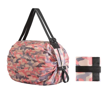 Vandtæt Letvægts Nylon Foldable Shopping Bag Opbevaring Skuldertaske Multifunktionelle Efterbehandling Pakke Udendørs Travel Pack