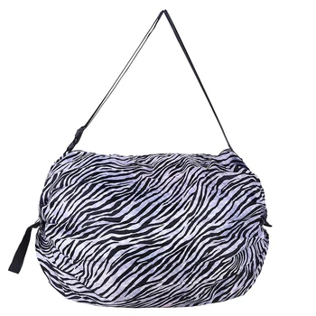 Vandtæt Letvægts Nylon Foldable Shopping Bag Opbevaring Skuldertaske Multifunktionelle Efterbehandling Pakke Udendørs Travel Pack