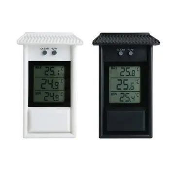 Vandtæt Termometer Drivhus Max Min Temperatur Meter med Krog Hul -20~50C C/F Switch