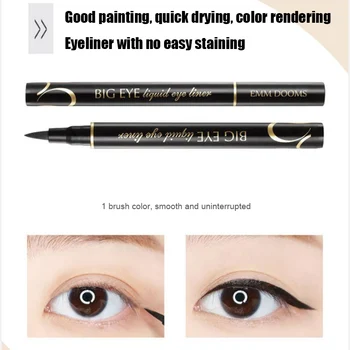 Varm 1 Stk Flydende Eyeliner Pen Vandtæt Langvarig Hurtig Tørring Glat Makeup, Skønhed DO2