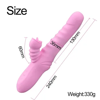 Varme Dildoer, vibratorer til kvinder klitoris kraftfuld Rotation Teleskopisk Dildo Rabbit Vibrator dildio vibrationer Voksne Sex Legetøj
