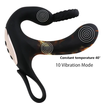Varme Prostata Massager 10 Hastigheder Anal Plug Butt Plug Vibrator Massage Forsinke Ejakulation Sex Legetøj til Mænd Sexo
