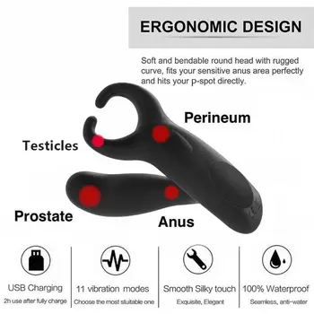 Varme Prostata Massager Butt Plug-Remote Control Vibrator med 11 Vibration Tilstand Genopladelige Sex Legetøj til Mænd Nybegynder
