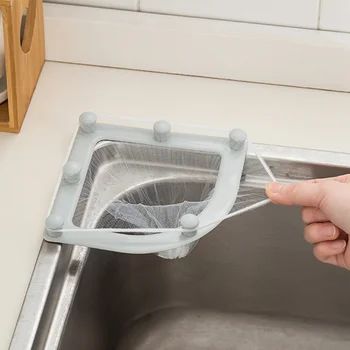 Vask Filterpose Køkken Gadgets Trekant Dræning Rack Disponibel Suppe Adskillelse Filter Net Taske Til Køkken Tilbehør
