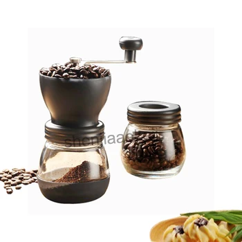 Vaskbar Mini Kaffe Bønne-Kværn Maskine Og Bønne Slibemaskine Husstand Manuel Coffee Bean Vinkelslibere
