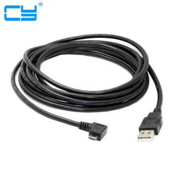 Venstre & Højre Vinklet 90 Grader USB-Micro-USB-Mand til USB mandlige Data Oplade stik Kabel 25cm 50cm til Tablet 5ft 1m 3m 5m