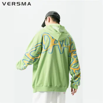 VERSMA koreanske Harajuku Universitet Vintage Hoodie Sweatshirt Mænd Træningsdragt Suga Streetwear Oversize Sweatshirts For Teenagere Venner